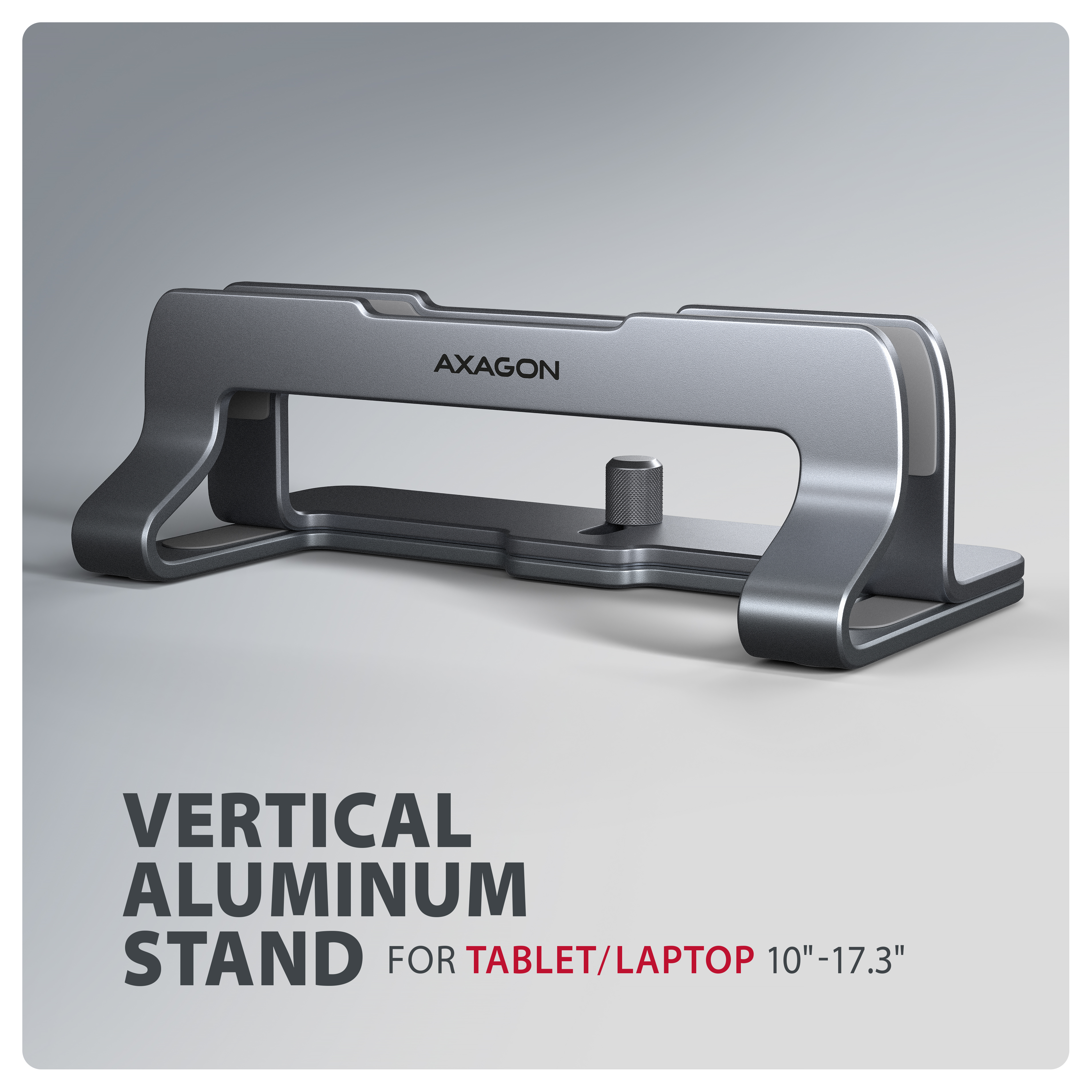 AXAGON STND-VG Vertical Laptop Stand Adjustable Width Aluminum