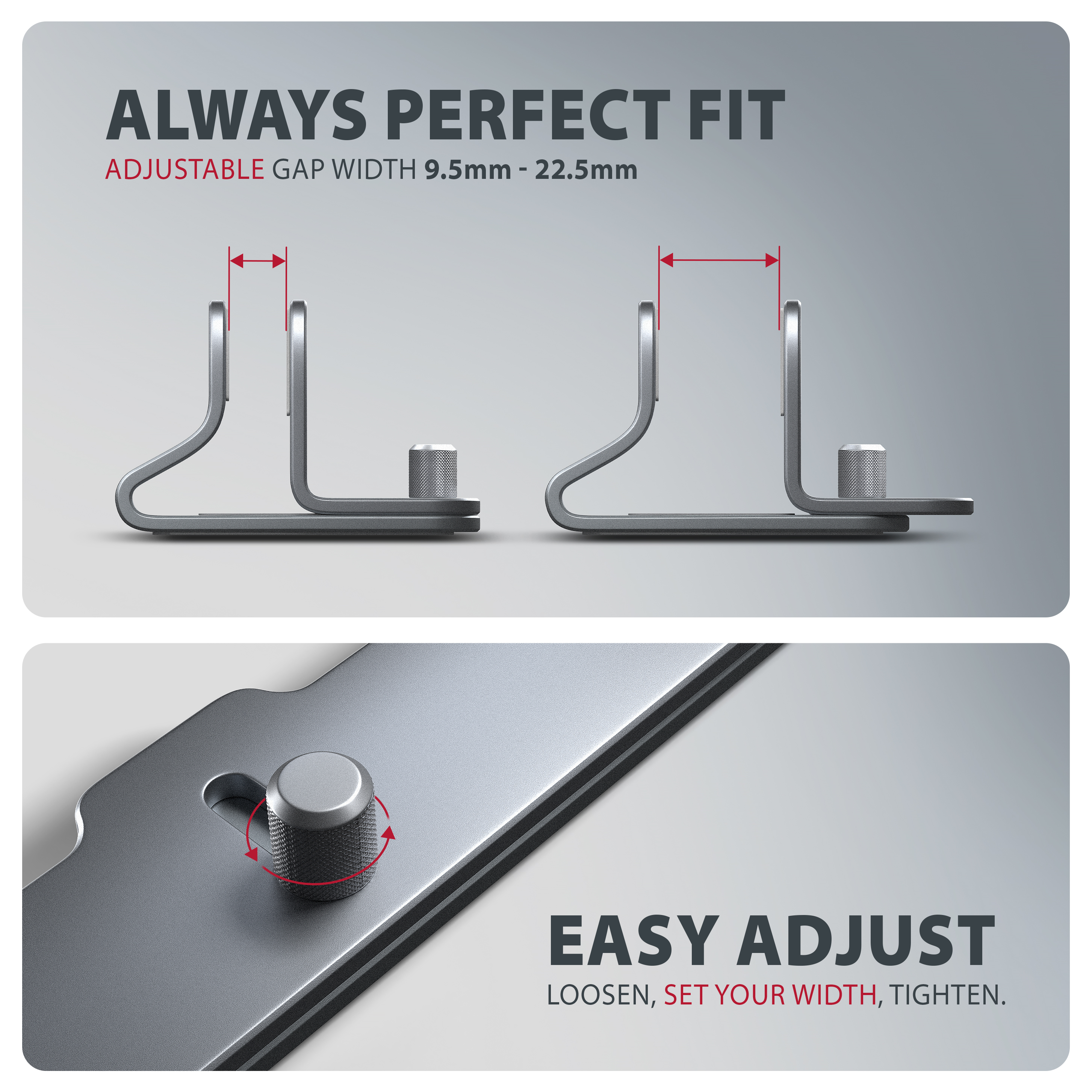 AXAGON STND-VG Vertical Laptop Stand Adjustable Width Aluminum