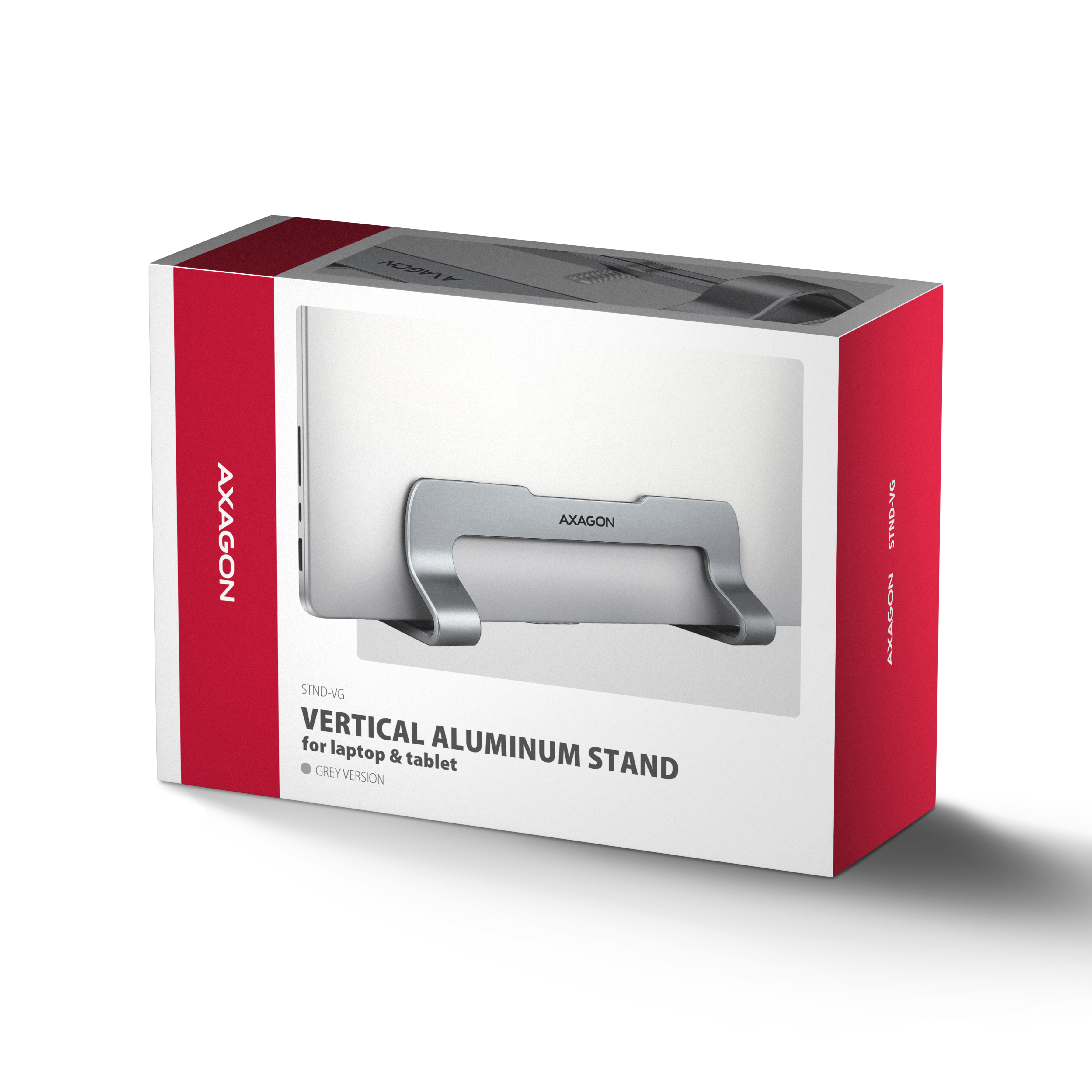 AXAGON STND-VG Vertical Laptop Stand Adjustable Width Aluminum