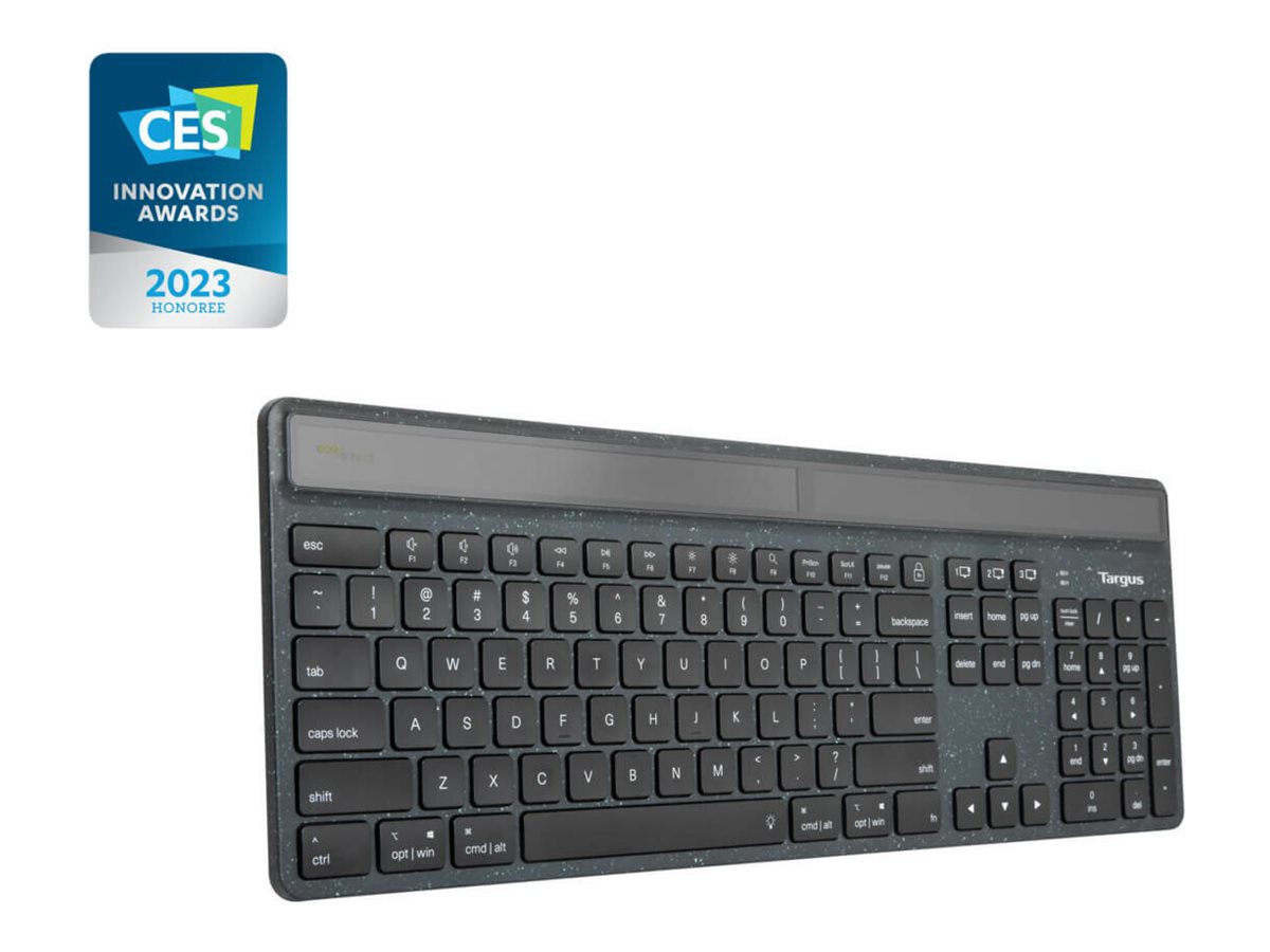 Targus Sustainable Energy Harvesting EcoSmart teclado Bluetooth AZERTY Francs Negro