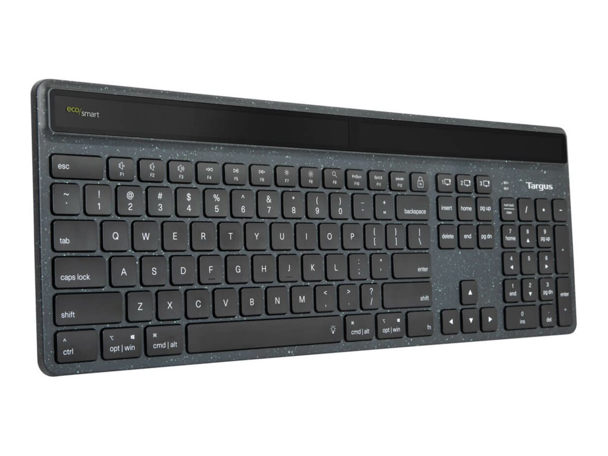 Targus Sustainable Energy Harvesting EcoSmart teclado Bluetooth AZERTY Francs Negro