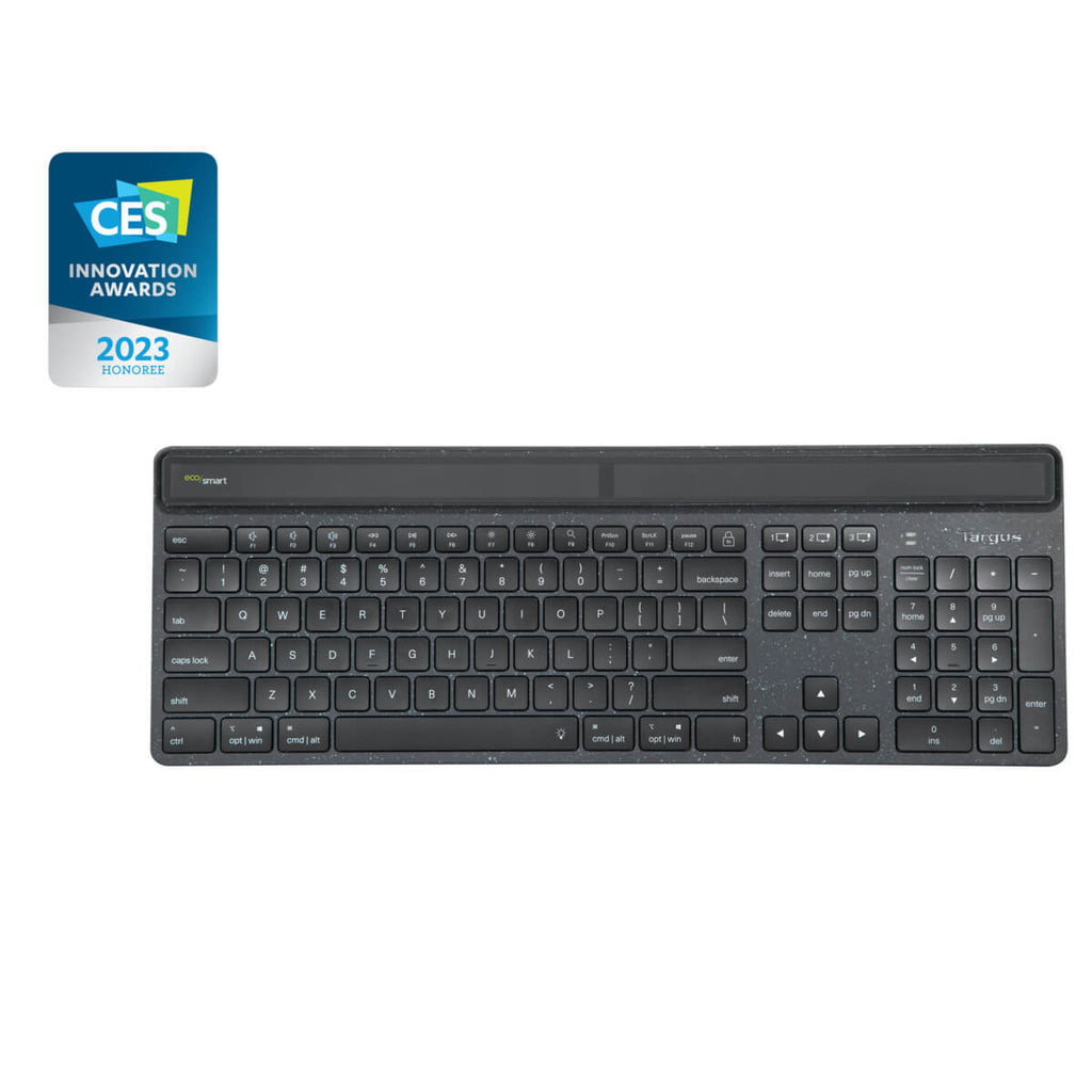 Targus Sustainable Energy Harvesting EcoSmart teclado Bluetooth AZERTY Francs Negro