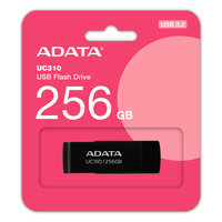 ADATA UC310 - 256 GB - USB Typ-A - 3.2 Gen 1 (3.1 Gen 1) - 100 MB/s - Drehring - Schwarz