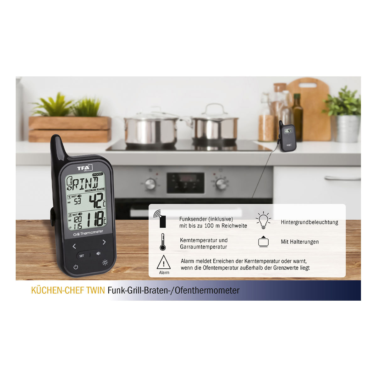 Branchen G1731 Gourmet-Thermometer inkl. Fühler