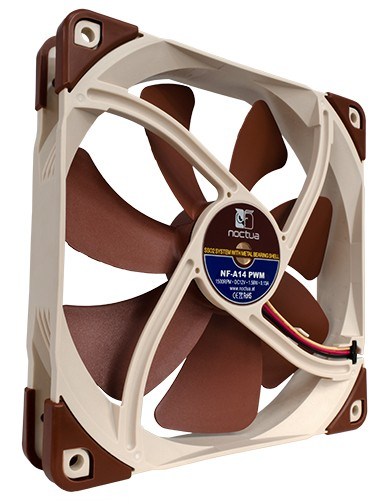 Noctua NF-A14 PWM sistema de refrigeraci�n para ordenador Carcasa del ordenador Ventilador 14 cm Marr�n