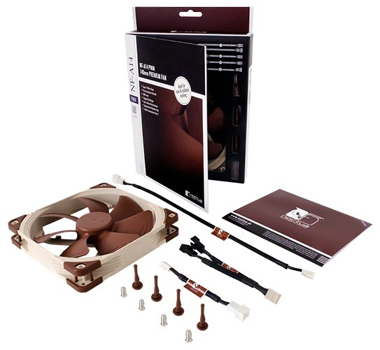Noctua NF-A14 PWM sistema de refrigeraci�n para ordenador Carcasa del ordenador Ventilador 14 cm Marr�n