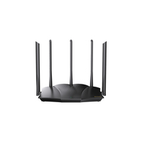 Tenda TX12 PRO - Wi-Fi 6 (802.11ax) - Dual-Band (2,4 GHz/5 GHz) - Ethernet/LAN - Schwarz - Tabletop-Router