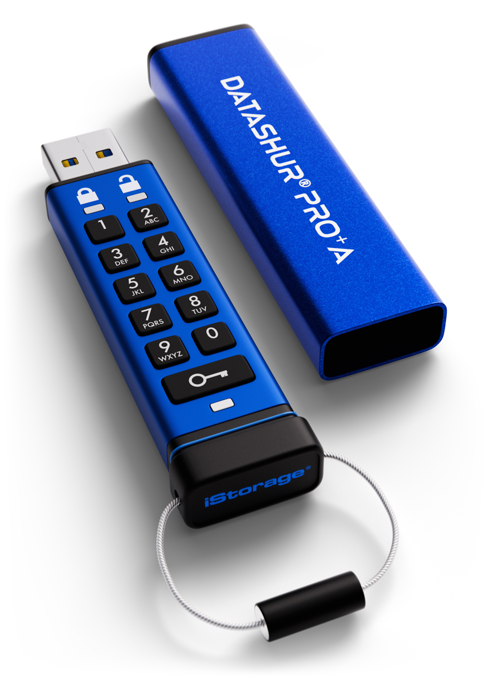 iStorage datAshur PRO+A unidad flash USB 32 GB USB tipo A 3.2 Gen 1 (3.1 Gen 1) Azul