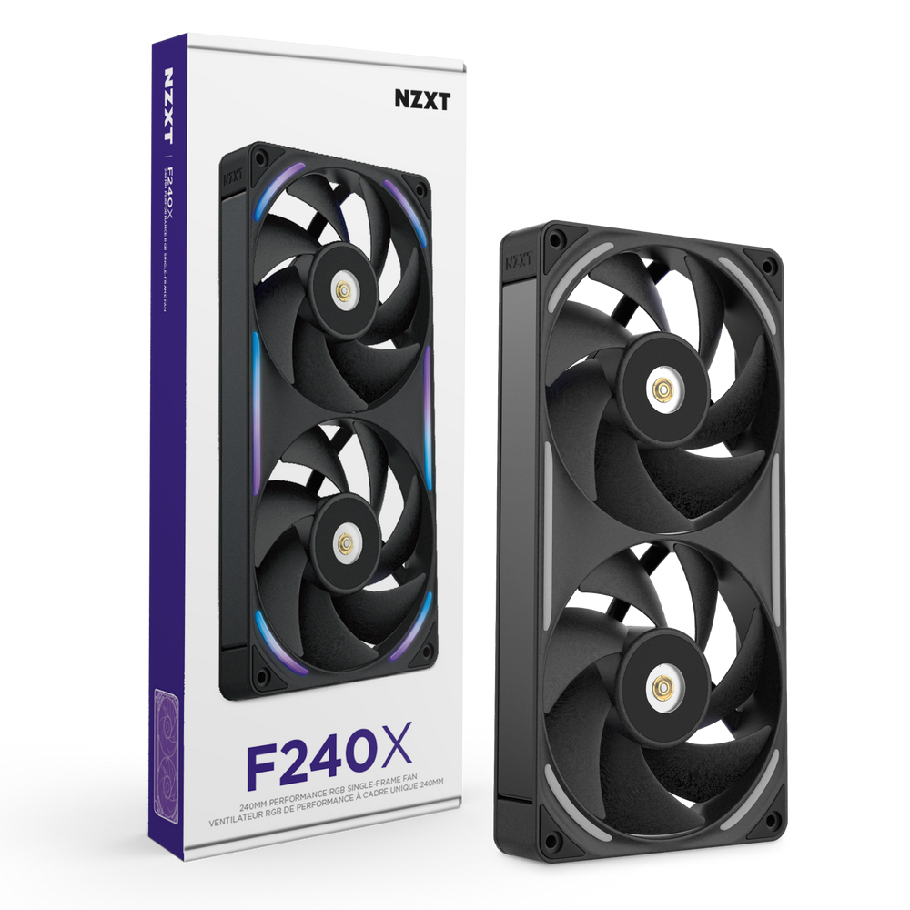 NZXT F240X Boitier PC Ventilateur 12 cm Noir 1 pi�ce(s)