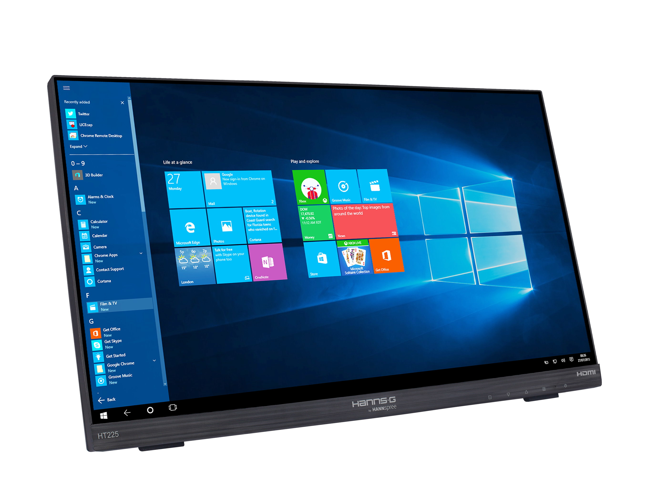 Hannspree HT225HPB pantalla para PC 54,6 cm (21.5) 1920 x 1080 Pixeles Full HD LED Pantalla t�ctil Mesa Negro