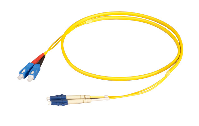 EFB Elektronik O0360FT.50 cable de fibra optica 50 m 2x LC 2x SC OS2 Amarillo