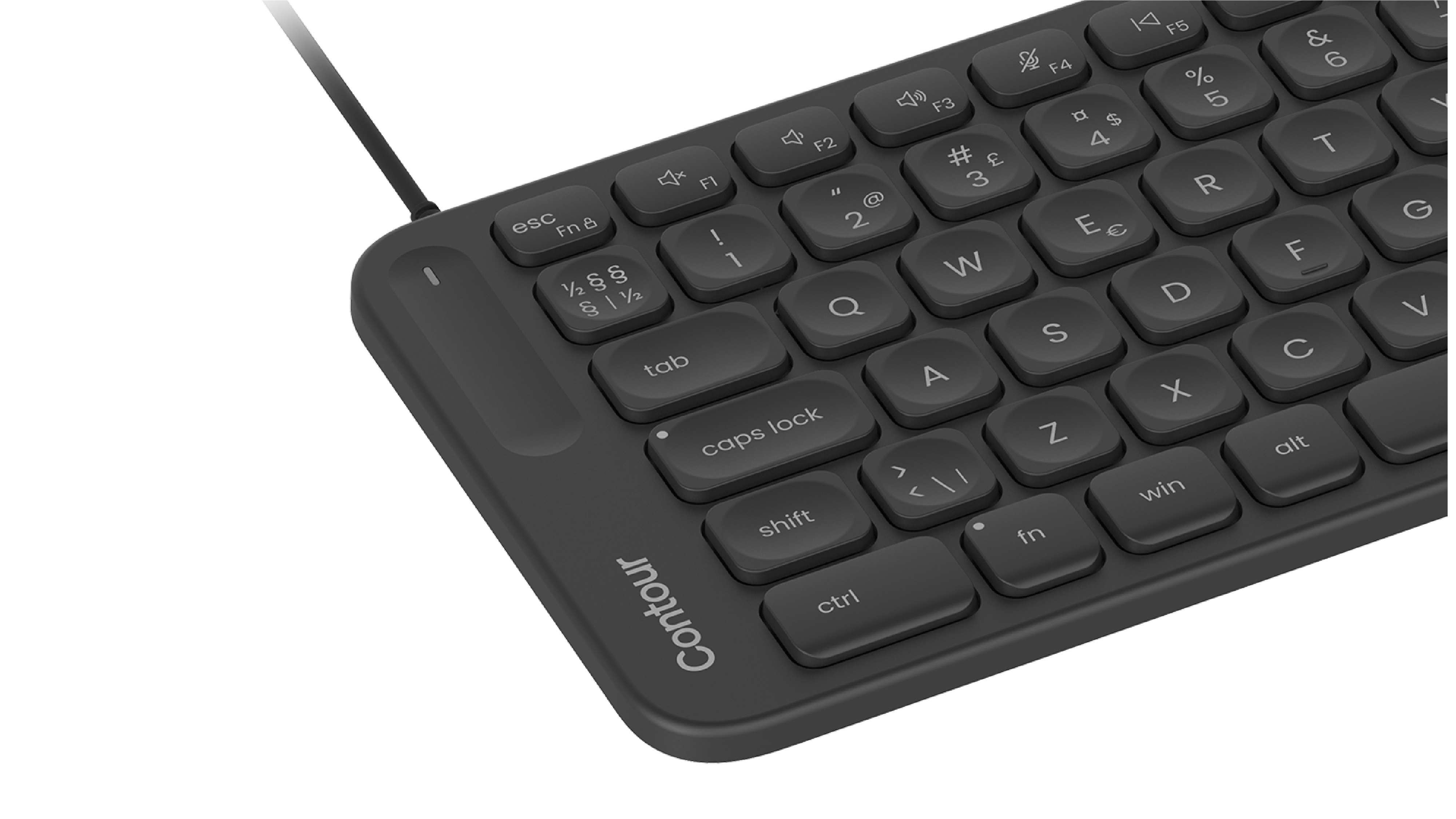 Contour Design CDKBBALPN21500 keyboard Home/Office USB QWERTY Nordic Black