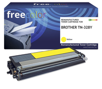 freecolor Toner Brother TN-328Y yellow remanufactured - Wiederaufbereitet - Kompatibel