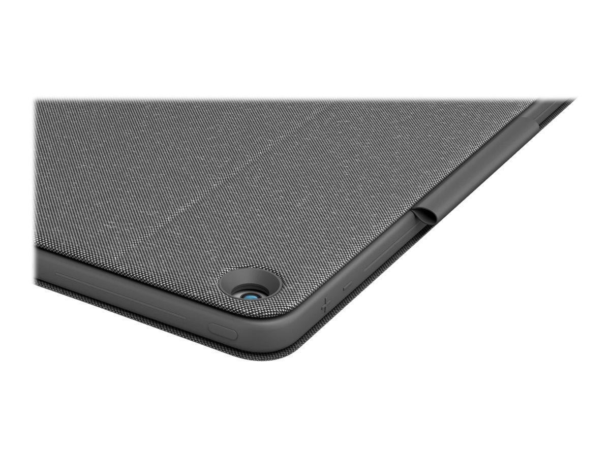 Logitech Combo Touch - Tastatur und Foliohlle - mit Trackpad - hintergrundbeleuchtet - Apple Smart connector - QWERTY - Italienisch - Graphite - fr Apple 10.2-inch iPad (7. Generation, 8. Generation, 9. Generation)