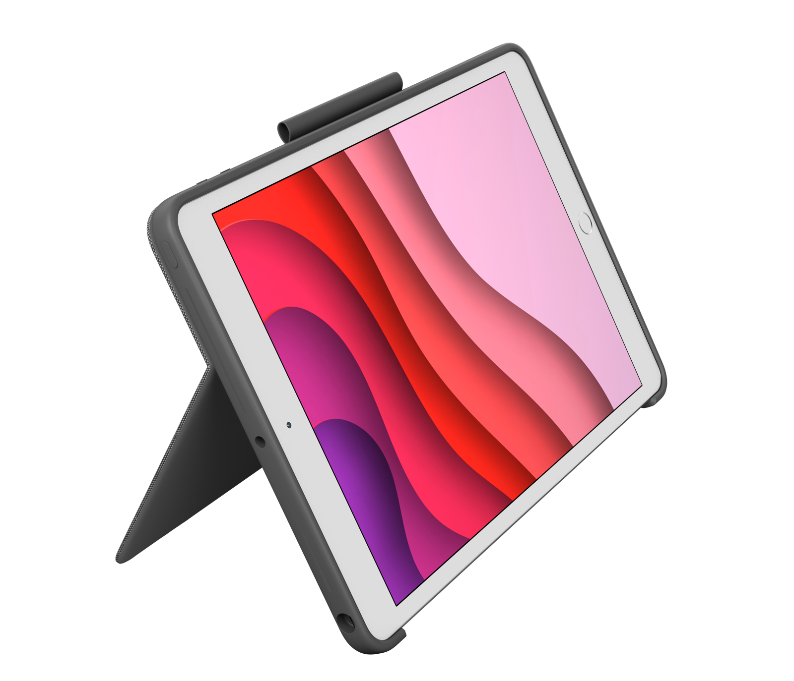 Logitech Combo Touch - Tastatur und Foliohlle - mit Trackpad - hintergrundbeleuchtet - Apple Smart connector - QWERTY - Italienisch - Graphite - fr Apple 10.2-inch iPad (7. Generation, 8. Generation, 9. Generation)
