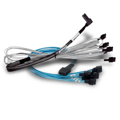 Broadcom 05-50062-00 cavo Serial Attached SCSI (SAS) 1 m Nero, Blu, Argento
