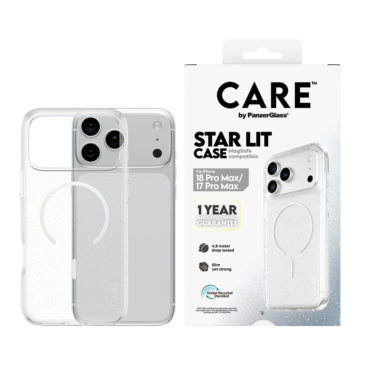 PanzerGlass CARE by � Star Lit Case w. MagSafe iPhone 2026 Pro Max | 17 Pro Max coque de protection pour t�l�phones portables Housse Transparent