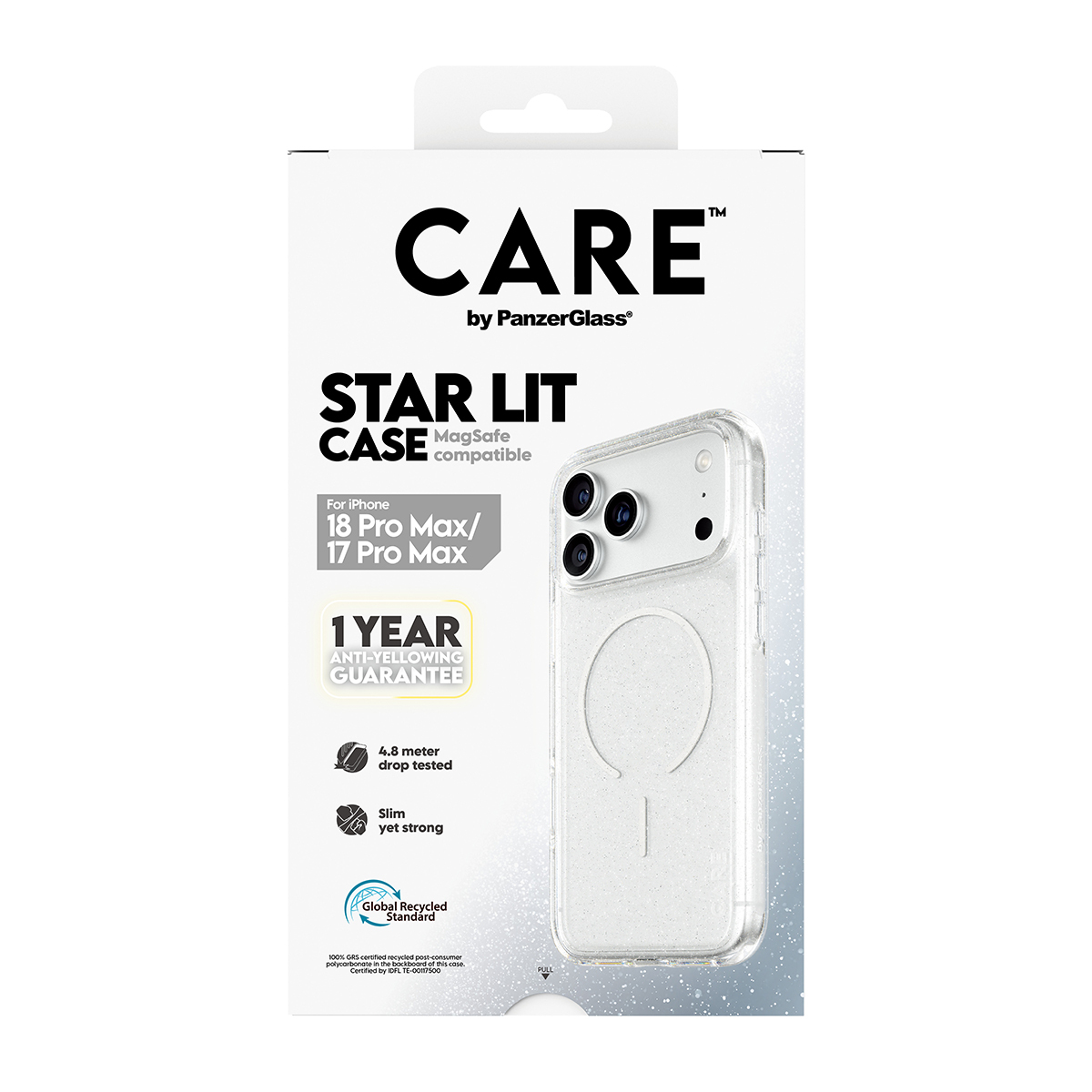PanzerGlass CARE by � Star Lit Case w. MagSafe iPhone 2026 Pro Max | 17 Pro Max coque de protection pour t�l�phones portables Housse Transparent
