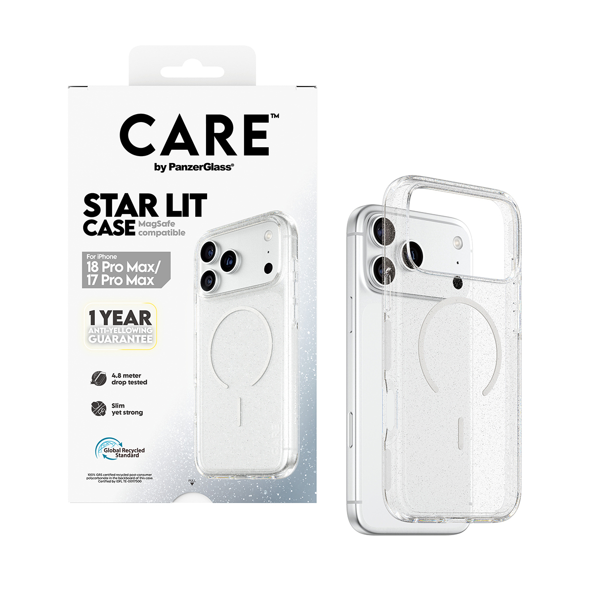 PanzerGlass CARE by � Star Lit Case w. MagSafe iPhone 2026 Pro Max | 17 Pro Max coque de protection pour t�l�phones portables Housse Transparent