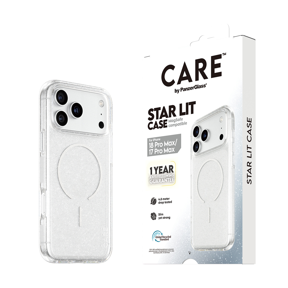 PanzerGlass CARE by � Star Lit Case w. MagSafe iPhone 2026 Pro Max | 17 Pro Max coque de protection pour t�l�phones portables Housse Transparent