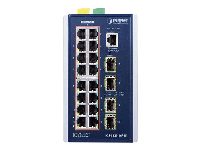 Planet IGS-6325-16P4S - Switch - L3 - managed - 16 x 10/100/1000 (PoE+)
