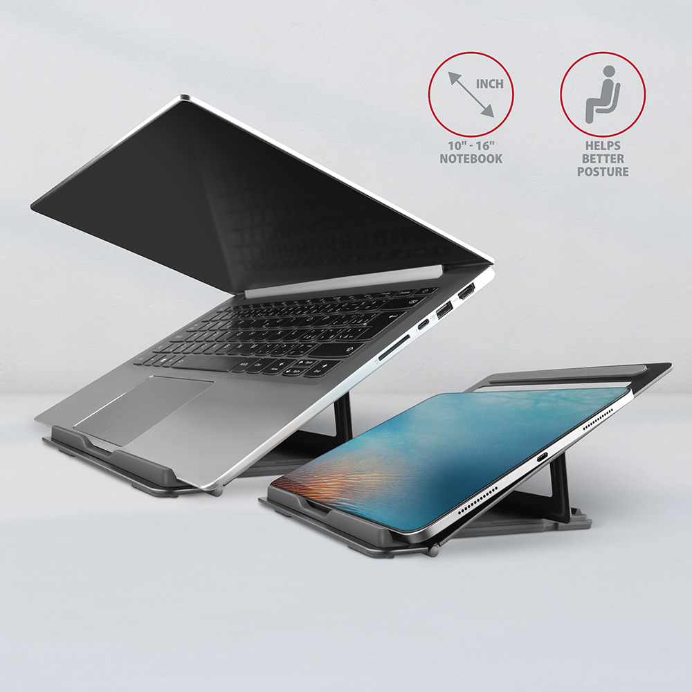Axagon STND-L laptop stand Grey 40.6 cm (16)