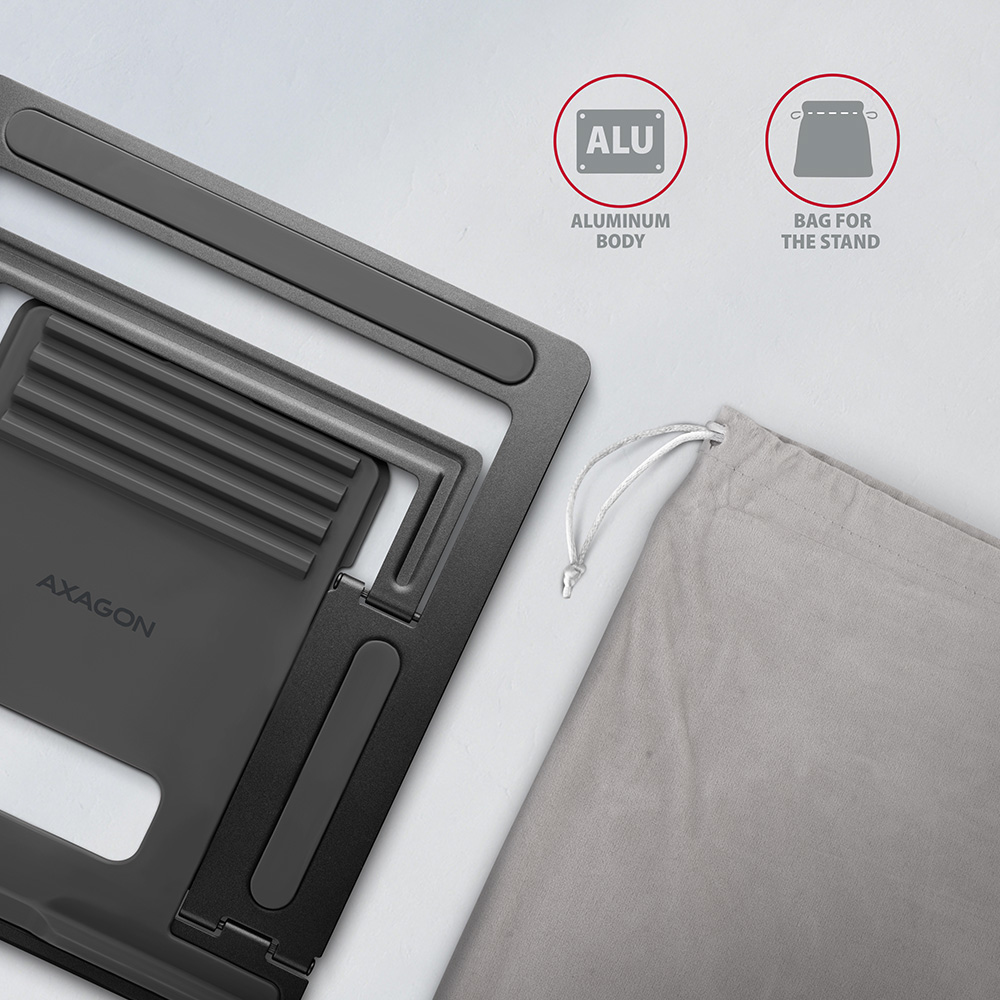 Axagon STND-L laptop stand Grey 40.6 cm (16)