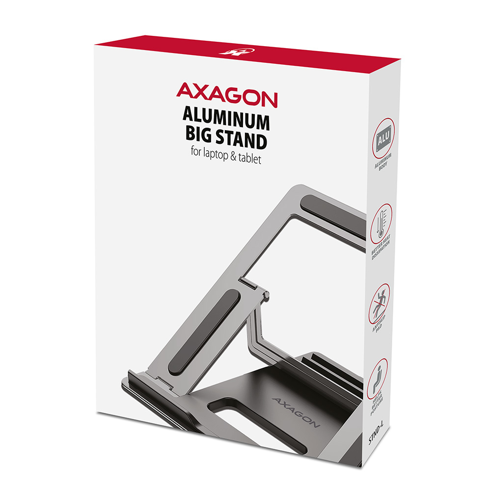 Axagon STND-L laptop stand Grey 40.6 cm (16)