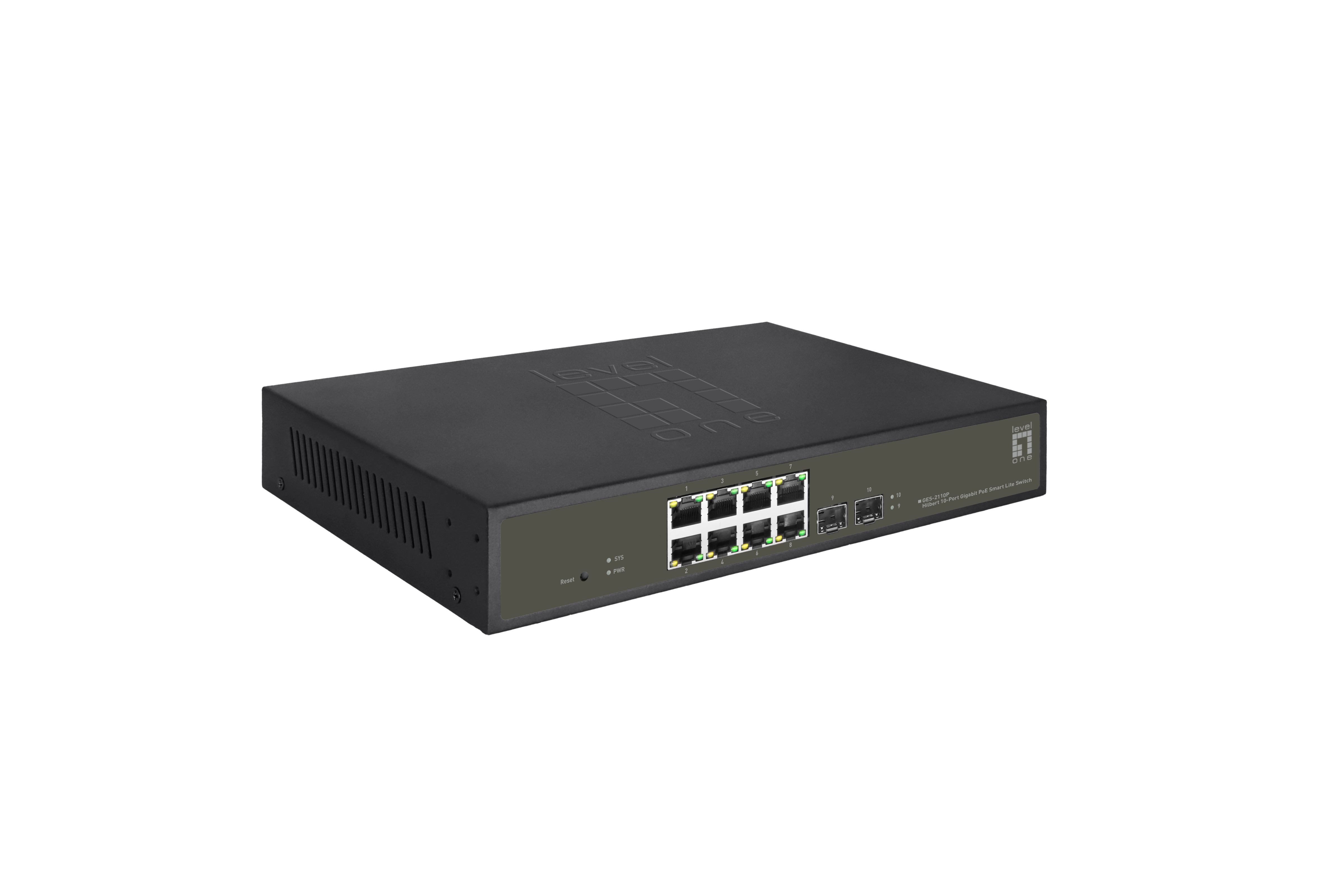 LevelOne GES-2110P commutateur r�seau G�r� L2 Gigabit Ethernet (10/100/1000) Connexion Ethernet, supportant lalimentation via ce port (PoE) Noir