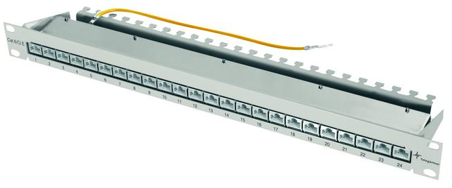 Telegrtner Karl Grtner Telegrtner MPP24-HS K - Patch Panel - RJ-45 X 24 - Hellgrau, RAL 7035 - 1U - 48.3 cm (19)