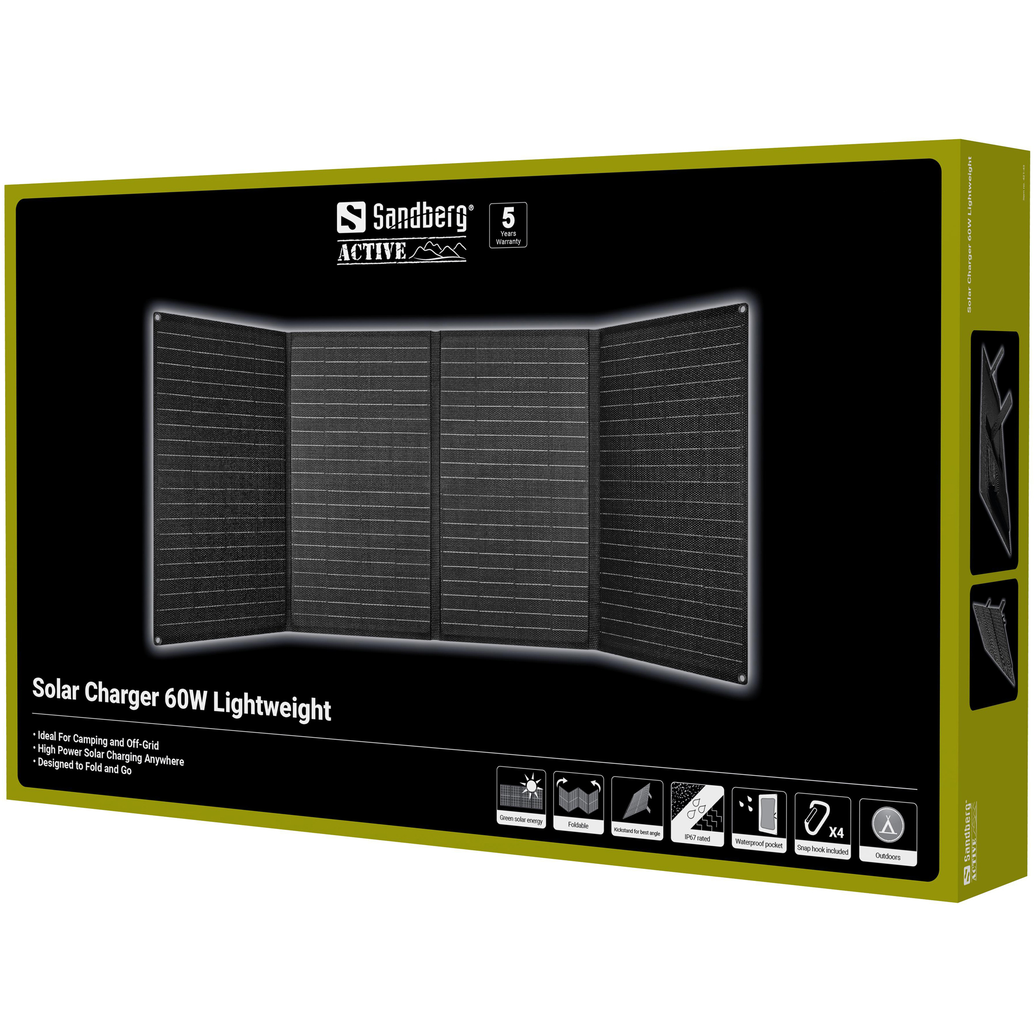 Sandberg 421-43 cargador de dispositivo m�vil Universal Negro Solar Exterior