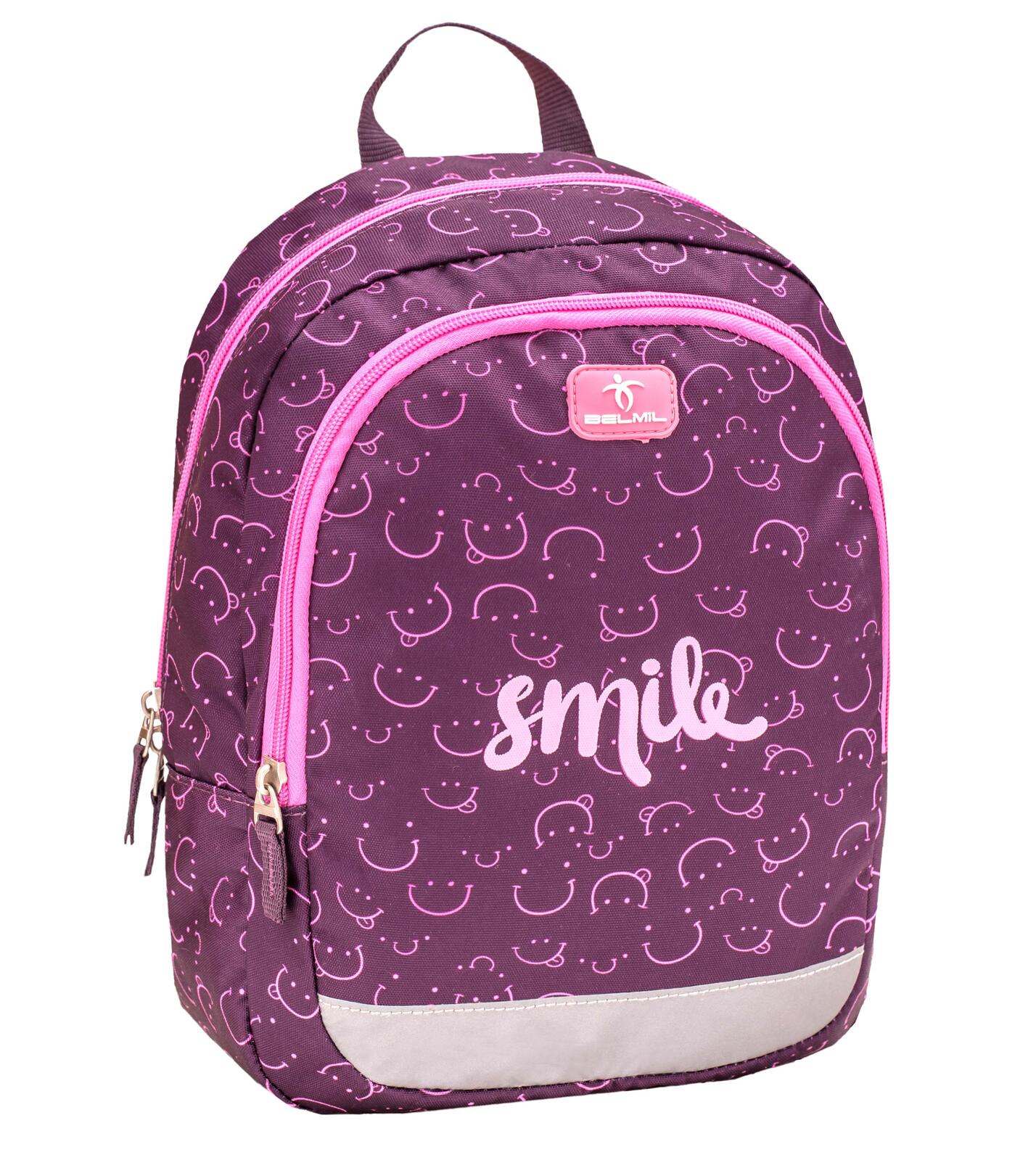 BELMIL Kindergartenrucksack Kiddy Pink Smile Kunstfaser pink