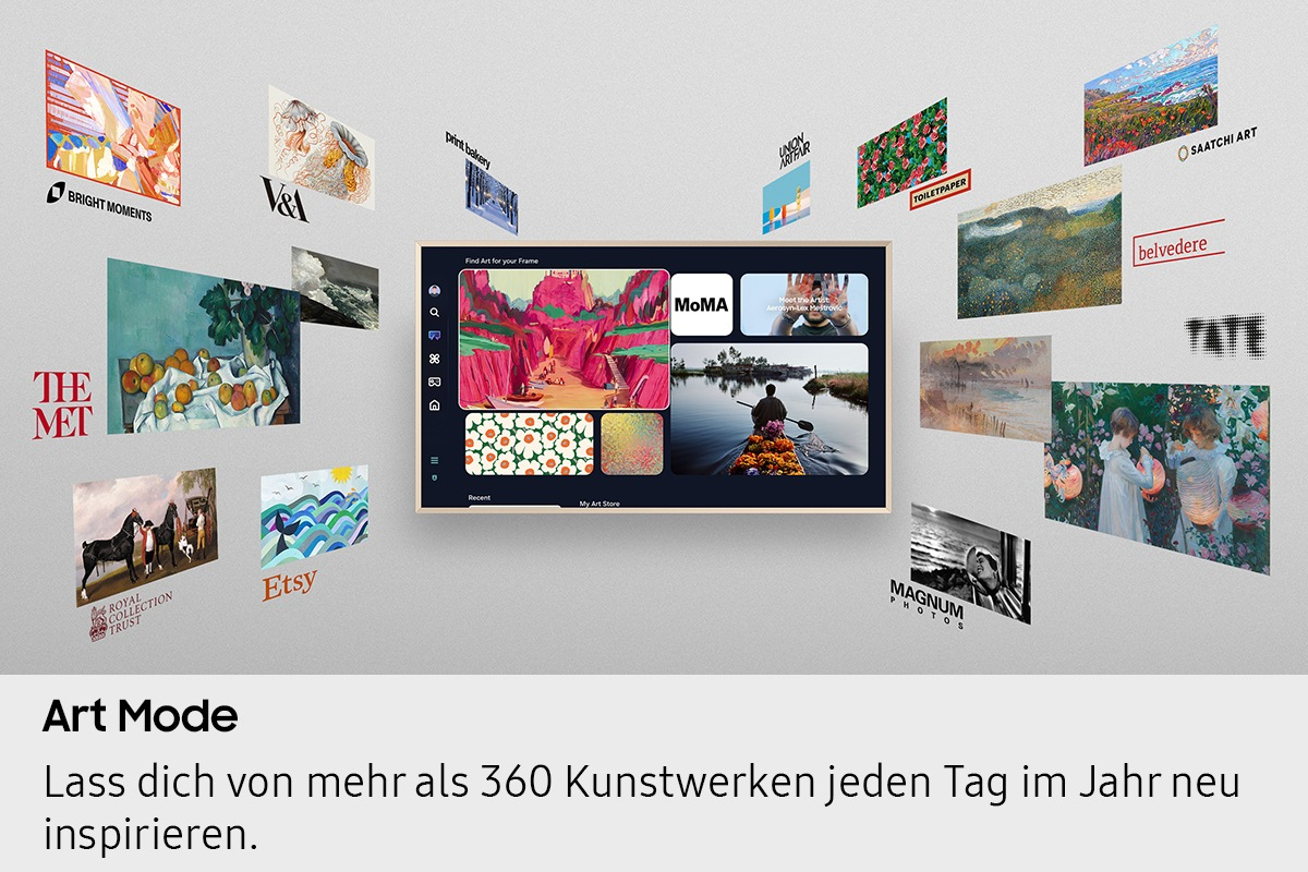 Samsung GQ65LS03FWU - 163 cm (65) Diagonalklasse The Frame Pro LS03FW Series LCD-TV mit LED-Hintergrundbeleuchtung - Neo QLED - Smart TV - Tizen OS - 4K UHD (2160p)
