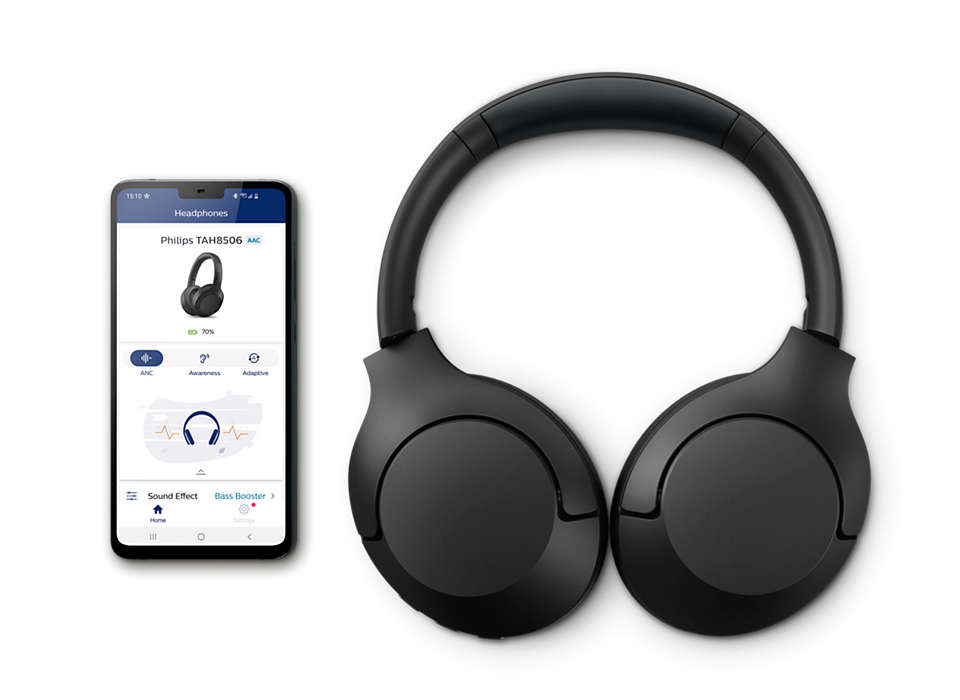 Philips TAH8506BK/00 couteur/casque couteurs Sans fil Arceau Appels/Musique USB Type-C Bluetooth Noir