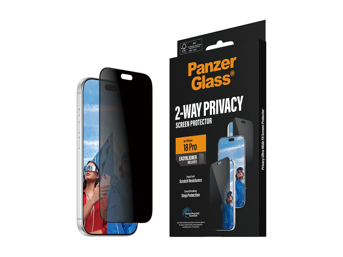 PanzerGlass Bildschirmschutz f�r Handy - ultrabreite Passform mit EasyAligner