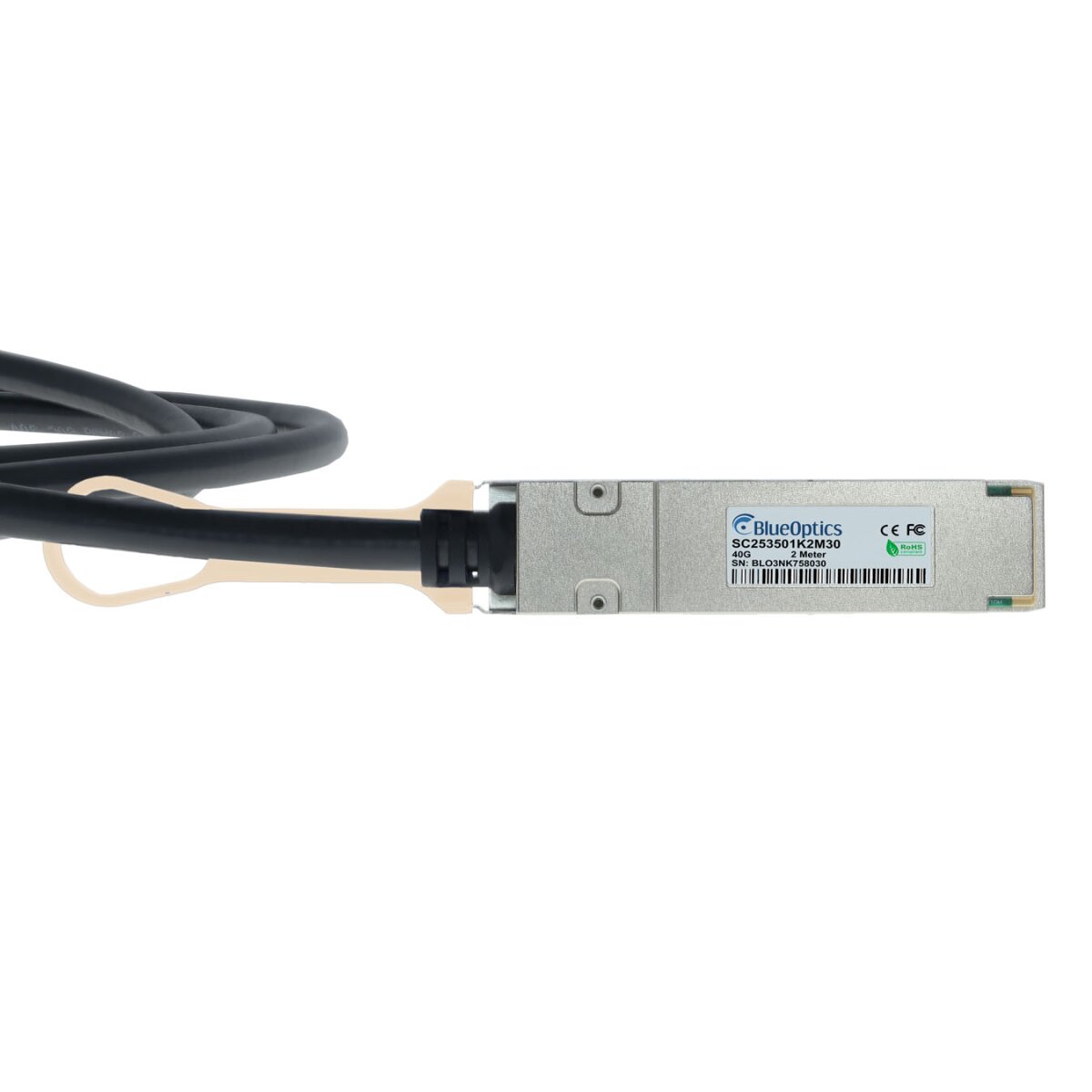 BlueOptics NVIDIA MCC1V30A-001 BlueLAN passives 40GBASE-CR4 QSFP auf 4x10GBASE-CR SFP+ Direct Attach Breakout Kabel, 1M,