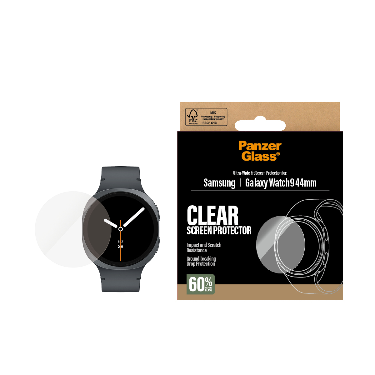 PanzerGlass � Screen Protector Samsung Galaxy Watch9 44mm Protector de pantalla 1 pieza(s)