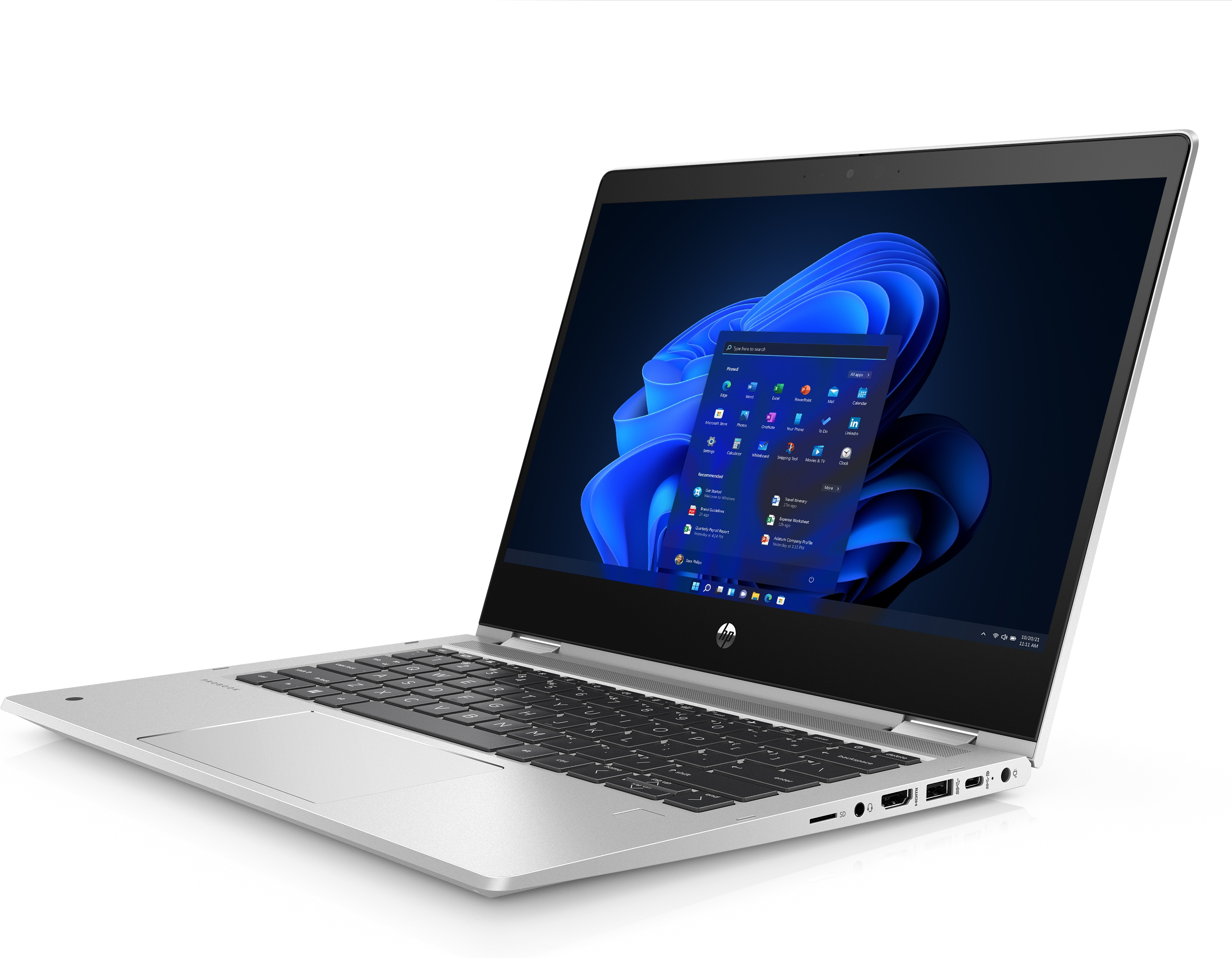 HP Pro x360 435 G9 Notebook - Wolf Pro Security - Flip-Design - AMD Ryzen 5 5625U / 2.3 GHz - Win 11 Pro - Radeon Graphics - 8 GB RAM - 256 GB SSD NVMe, TLC, HP Value - 33.8 cm (13.3)