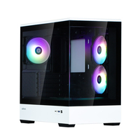 Zalman P30 White outside Black inside micro-ATX Tempered Glass Panoramic View 3 x 120 mm - Midi/Minitower - ATX