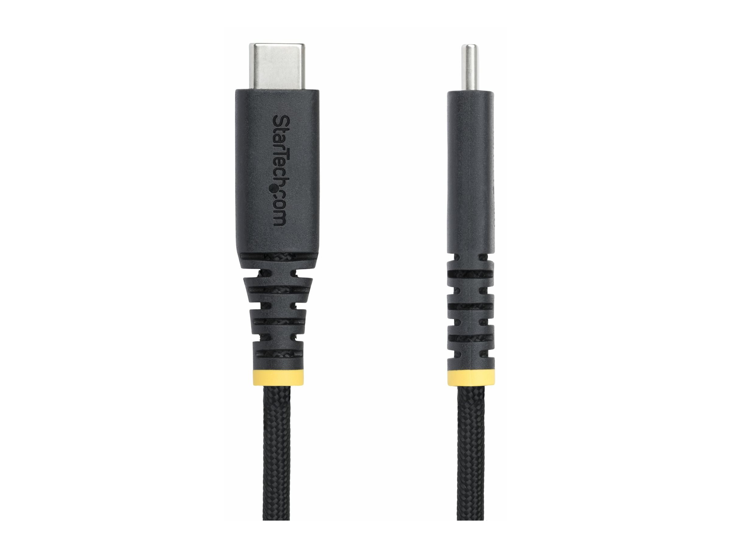 StarTech.com 2m (6.6ft) USB-C Charging Cable, 240W (5A) PD EPR, Dual-Layer Silicone/Braided Jacket, USB 2.0 Laptop Charger Cable, USB-IF Certified, Rugged USB-C Charging Cord
