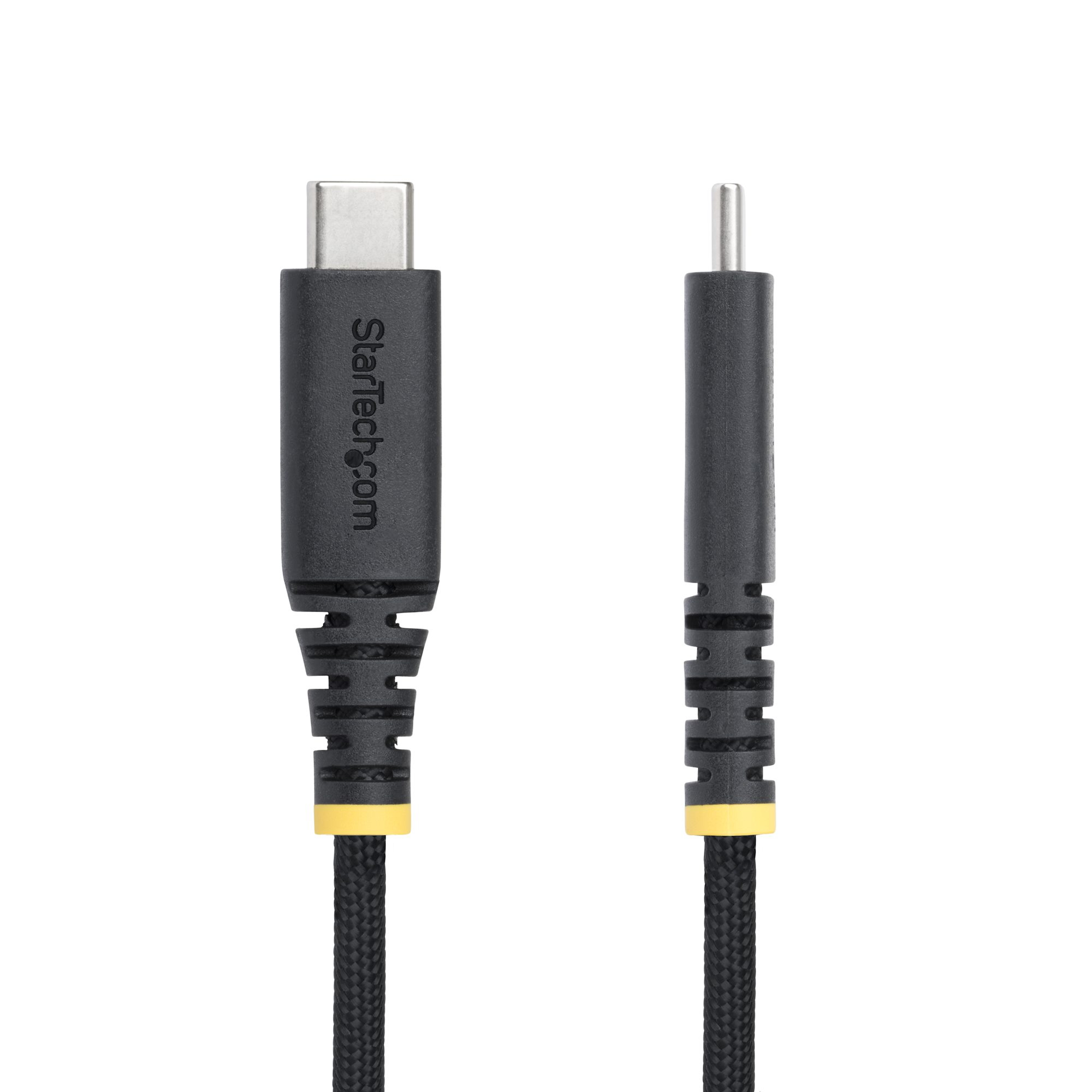 StarTech.com 2m (6.6ft) USB-C Charging Cable, 240W (5A) PD EPR, Dual-Layer Silicone/Braided Jacket, USB 2.0 Laptop Charger Cable, USB-IF Certified, Rugged USB-C Charging Cord