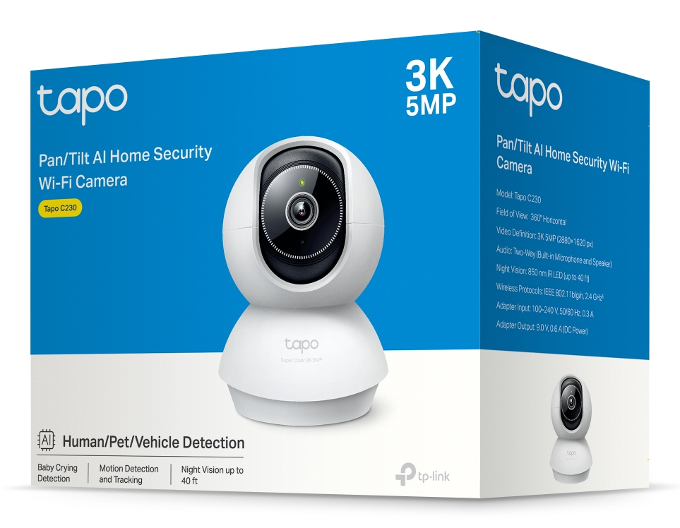 TP-Link Tapo C230 Bulb IP security camera Indoor 2880 x 1620 pixels Ceiling/Desk