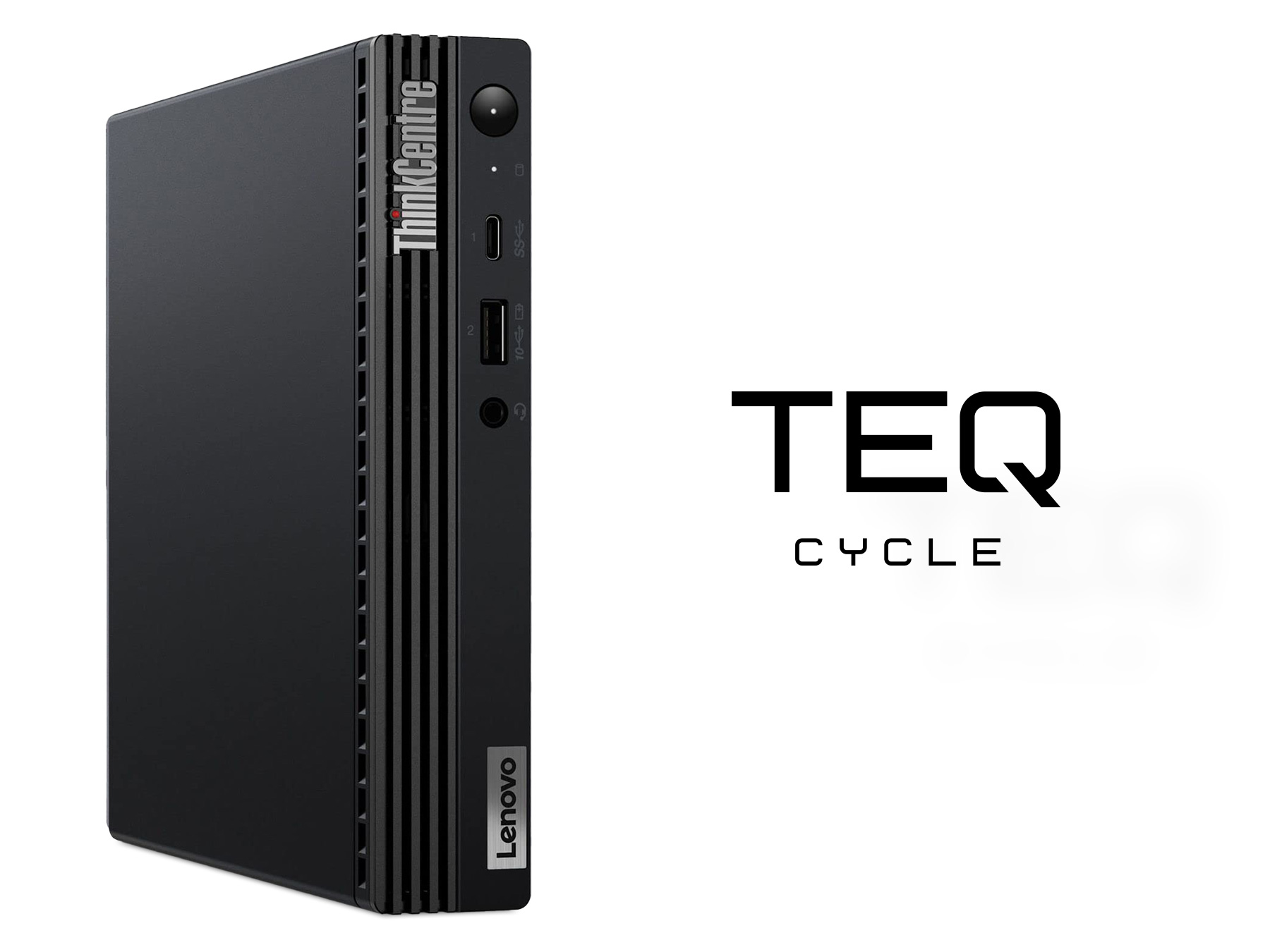 Teqcycle Lenovo Thinkcentre M70Q Intel Core i5 i5-10400T 16 GB DDR4-SDRAM 256 GB SSD Windows 11 Pro Mini PC Black