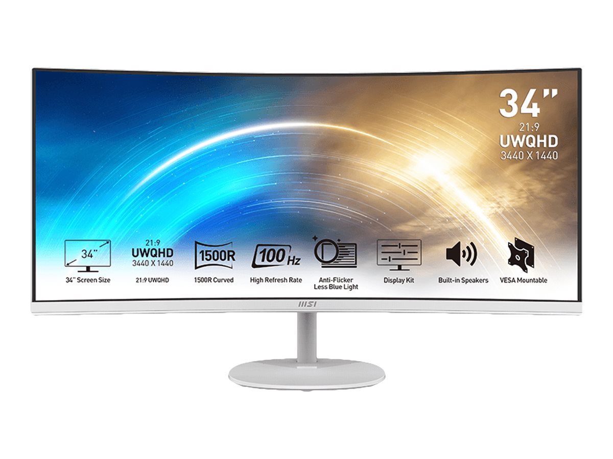 MSI PRO MP341CQWDE - LED-Monitor - gebogen - 86.4 cm (34)