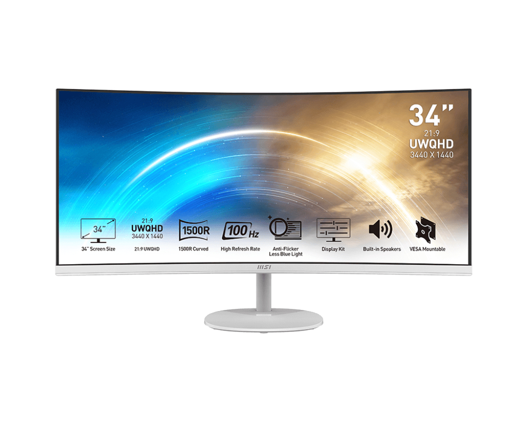 MSI PRO MP341CQWDE - LED-Monitor - gebogen - 86.4 cm (34)