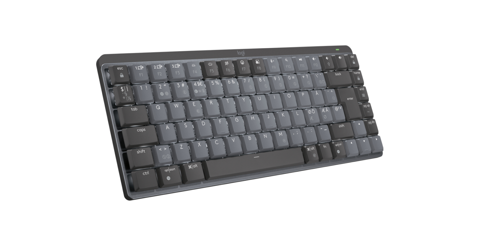 Logitech Master Series MX Mechanical Mini - Tastatur - hinterleuchtet - kabellos - Bluetooth LE - QWERTY - Nordisch (Dnisch/Finnisch/Norwegisch/Schwedisch)