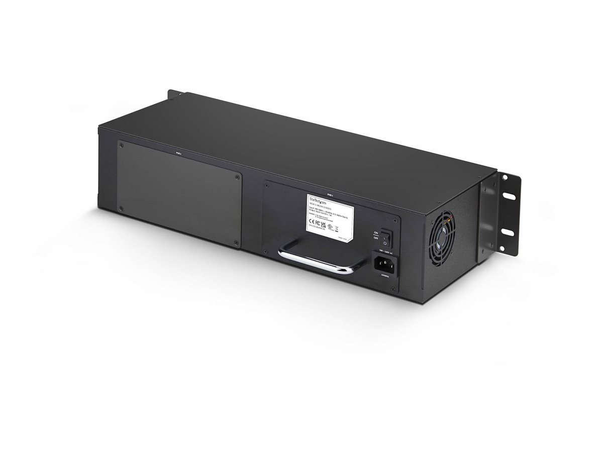 StarTech.com 15-Slot Unmanaged Media Converter Chassis for MCM Media Converter Series, Full Power Isolation, Active Cooling, 19in Rackmount, TAA Compliant