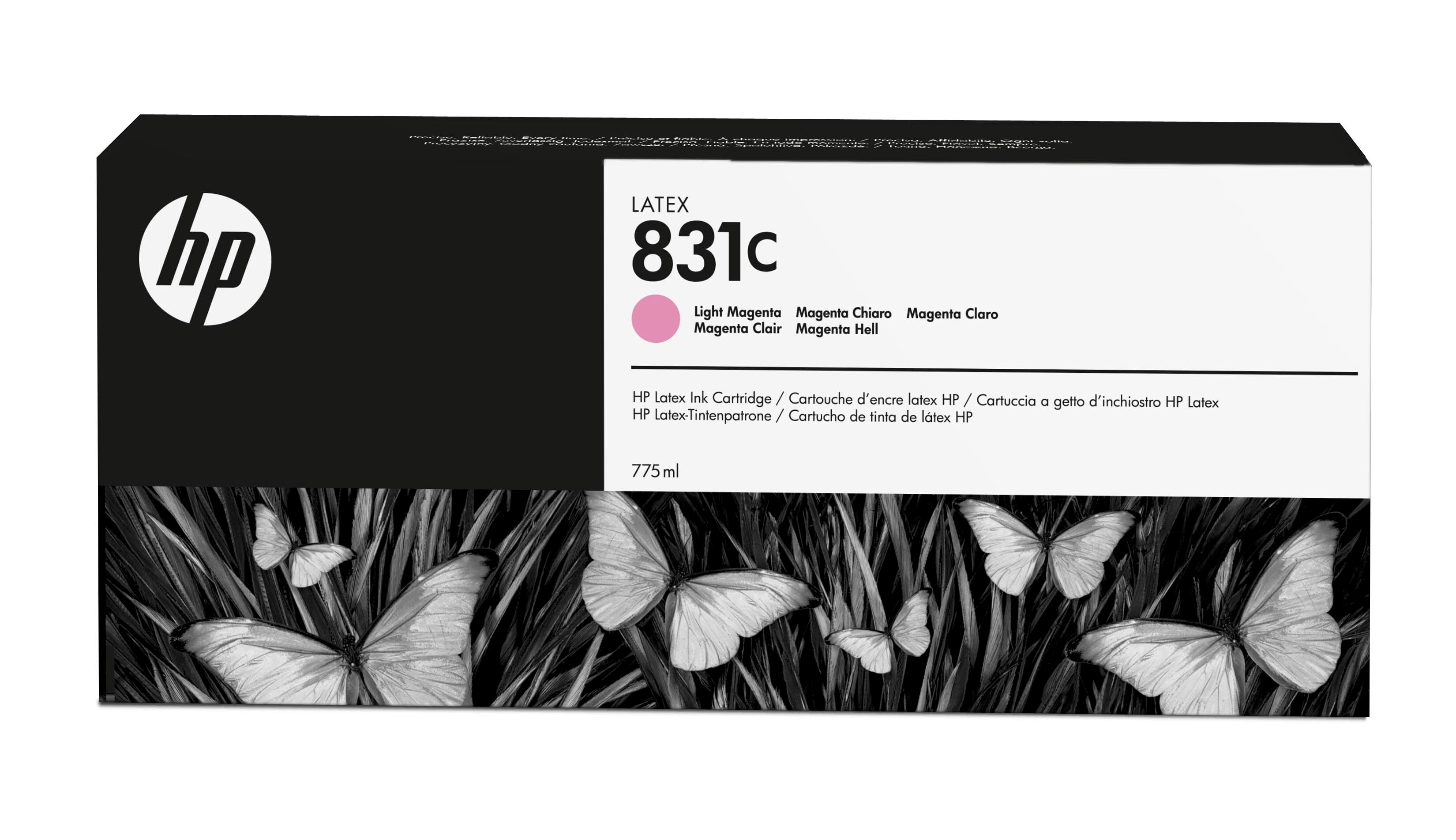 HP 831C 775-ml Light Magenta Latex Ink Cartridge