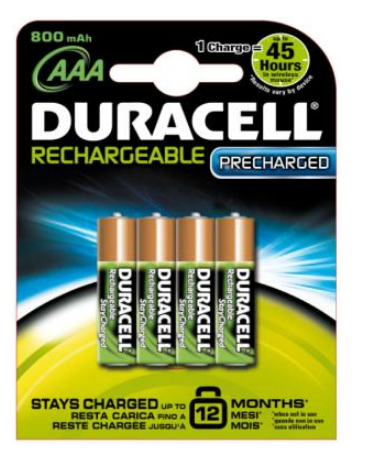 Duracell DX2400 pile domestique Batterie rechargeable AAA Hybrides nickel-m�tal (NiMH)