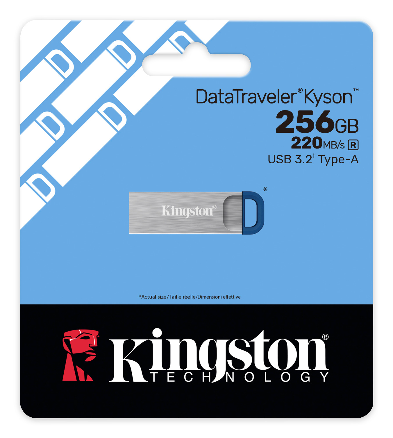 Kingston Technology DataTraveler 256 Go Kyson USB 3.2 Gen 1 en m�tal, jusqu� 220 Mo/s